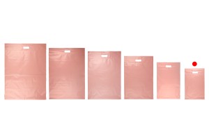 Kuriertaschen 260x330 mm rosa wasserdichtes PE mit Selbstklebeverschluss und Tragegriff - 100 Stück-εικόνα_σύνθεση