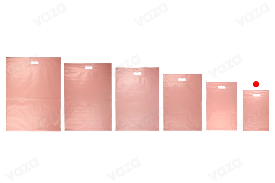 Buste per spedizione 260x330 mm in PE impermeabile rosa con chiusura autoadesiva e maniglia - 100 pezzi-gruppo_immagini
