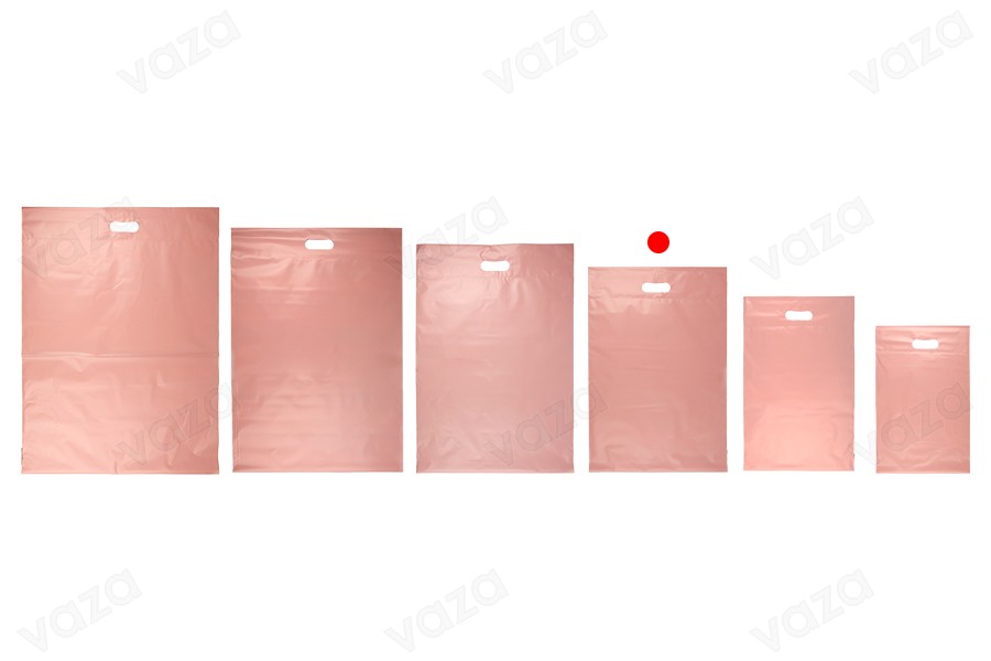 Courier bags 350x450 mm pink waterproof PE with self-adhesive closure and handle - 100 pcs Courier bags 350x450 mm pink waterproof PE with self-adhesive closure and handle - 100 pcs-image_group