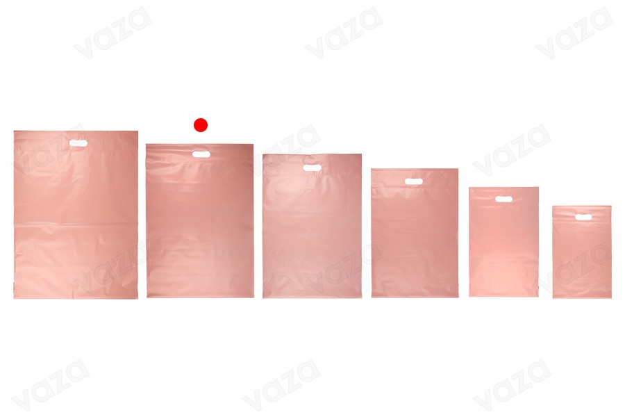 Courier bags 450x550 mm pink waterproof PE with self-adhesive closure and handle - 100 pcs-image_group