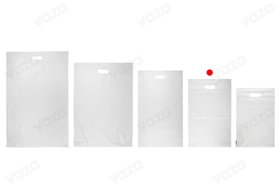 Σακούλες μεταφορών courier 300x400 mm λευκές αδιάβροχες PE με αυτοκόλλητο κλείσιμο και χειρολαβή - 100 τμχ Σακούλες μεταφορών courier 300x400 mm λευκές αδιάβροχες PE με αυτοκόλλητο κλείσιμο και χειρολαβή - 100 τμχ-εικόνα_σύνθεση