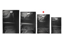 Σακούλες μεταφορών courier 350x450 mm μαύρες αδιάβροχες PE με αυτοκόλλητο κλείσιμο και χειρολαβή - 100 τμχ