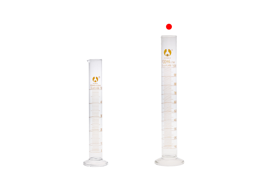 Γυάλινος ογκομετρικός σωλήνας 100 ml με διαβάθμιση Γυάλινος ογκομετρικός σωλήνας 100 ml με διαβάθμιση