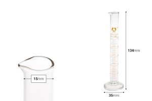 Messrohr aus Glas, 10 ml-bildabmessungen
