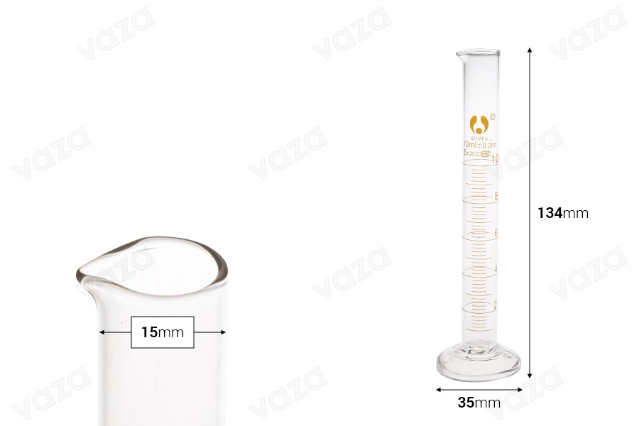Messrohr aus Glas, 10 ml-bildabmessungen