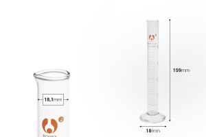Messrohr aus Glas, 20 ml-bildabmessungen