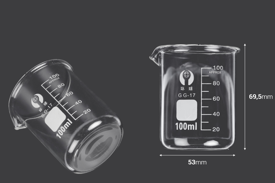 Glass cylindrical beaker 100 ml-εικόνα_διαστάσεις