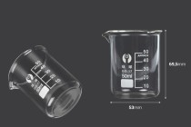 Glaszylinderbecher 50 ml Glaszylinderbecher 50 ml-bildabmessungen