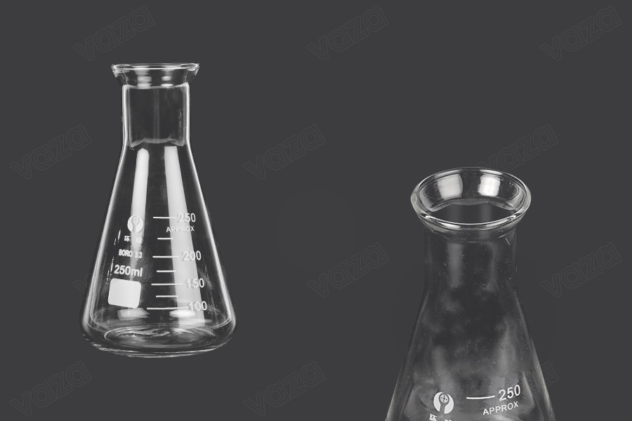 Γυάλινη κωνική φιάλη 250 ml με ενδείξεις ογκομέτρησης Γυάλινη κωνική φιάλη 250 ml με ενδείξεις ογκομέτρησης -εικόνα_προϊοντική