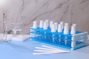 Support en plastique 256x113x64 mm avec 40 positions pour flacons (diamètre du trou 18 mm)-εικόνα_σύνθεση