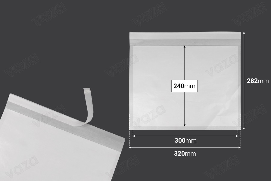 Zarf letre 320x240 mm me mbyllje me ngjitje - 100 copë-imazh_dimensione