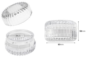 Barattolo in vetro da 100 ml (83x50 mm) con tappo in vetro per candela-2
