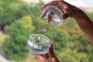 Barattolo in vetro da 100 ml (83x50 mm) con tappo in vetro per candela-3