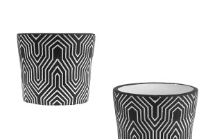 Vaso decorativo 118x103 mm in cemento per portacandele o portafiori