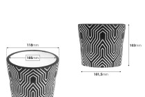 Διακοσμητικό βάζο 118x103 mm από τσιμέντο για κερί ή κασπώ