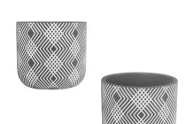Διακοσμητικό βάζο 120x110 mm από τσιμέντο για κερί ή κασπώ Διακοσμητικό βάζο 120x110 mm από τσιμέντο για κερί ή κασπώ