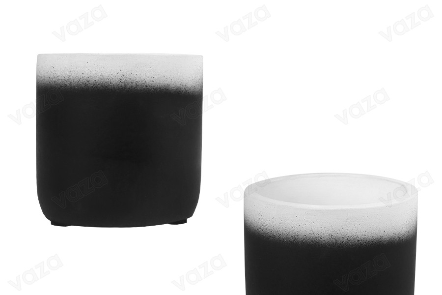 Decorative vase 100x95 mm made of cement for candle or flower pot-image_product