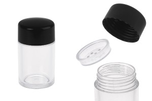 Acryltiegel 10 ml mit Lochdeckel für Puderkosmetik - 12 Stück-εικόνα_προϊοντική