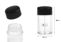 Βαζάκι ακρυλικό 10 ml με τάπα με τρύπες για καλλυντικά σε σκόνη- 12 τμχ Βαζάκι ακρυλικό 10 ml με τάπα με τρύπες για καλλυντικά σε σκόνη- 12 τμχ