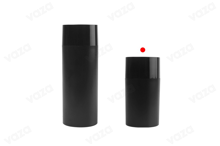 Flacone nero da 15 ml (44x85 mm) con fori e tappo-gruppo_immagini