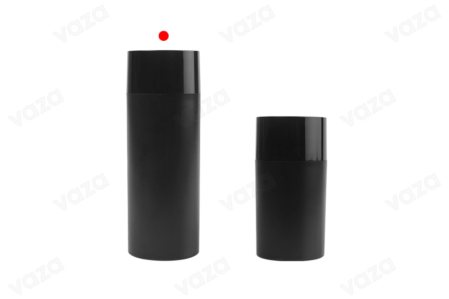 Μπουκαλάκι μαύρο 30 ml (44x122 mm) με οπές και καπάκι-εικόνα_σύνθεση