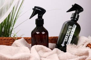 Shishe PET 300 ml cilindrike me ngjyrë karamel ose ulliri (28/410)      -εικόνα_σύνθεση