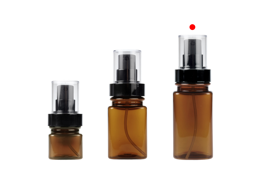Plastic amber bottle 120 ml with black spray and transparent cap Plastic amber bottle 120 ml with black spray and transparent cap-image_group