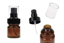 Πλαστικό καραμελέ μπουκάλι 40 ml κυλινδρικό με μαύρο σπρέι και διάφανο καπάκι-εικόνα_προϊοντική