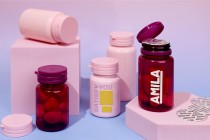 Πλαστικό PET ροζ βαζάκι 80 ml με κουμπωτό καπάκι ασφαλείας για χάπια και κάψουλες
