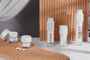 Pot en acrylique de 15 ml avec couvercle blanc, spatule et joint en plastique-εικόνα_σύνθεση