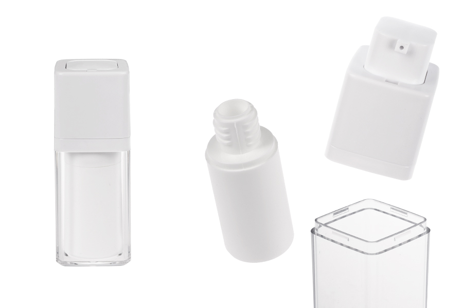 Ακρυλικό airless μπουκαλάκι 15 ml με λευκή αντλία Ακρυλικό airless μπουκαλάκι 15 ml με λευκή αντλία