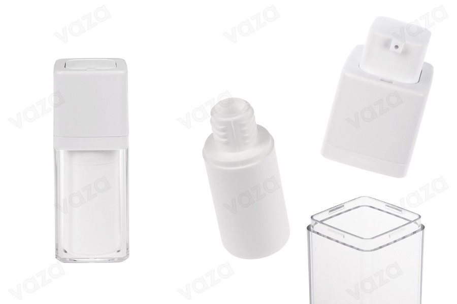 Acrylic airless bottle 15 ml with white pump-image_product
