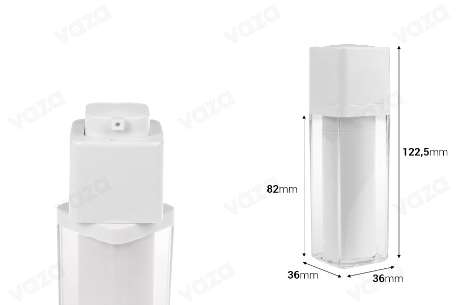 Acrylic airless bottle 30 ml with white pump-image_dimensions