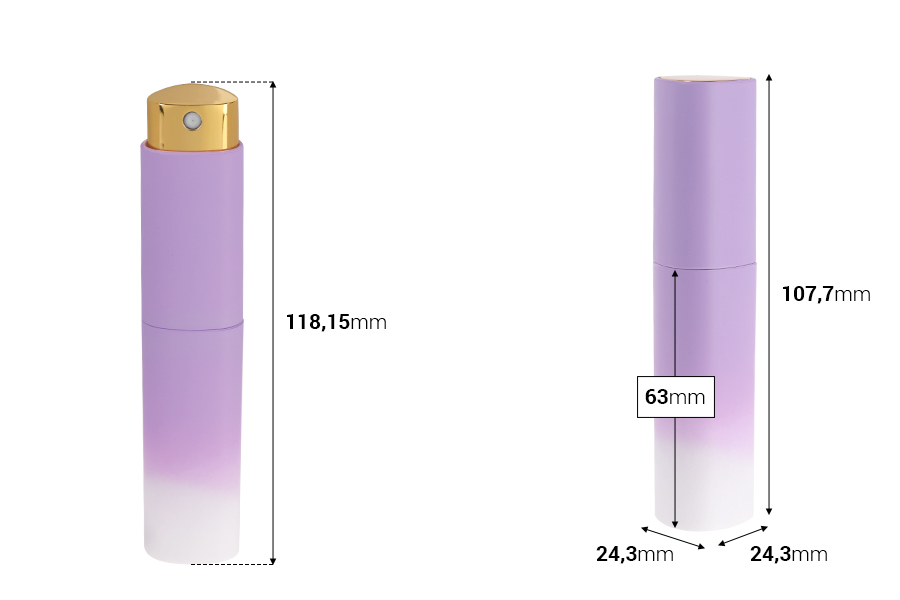 spray bottle for perfume 10 ml (with inner glass bottle) in various MATT colors spray bottle for perfume 10 ml (with inner glass bottle) in various MATT colors-image_dimensions