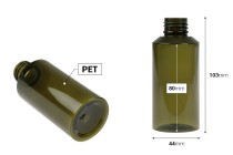 Μπουκάλι PET 100 ml (PP24) σε διάφορα χρώματα -εικόνα_διαστάσεις