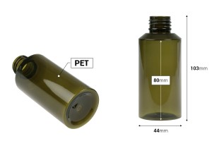 PET-Flasche 100 ml (PP24) in verschiedenen Farben-εικόνα_διαστάσεις