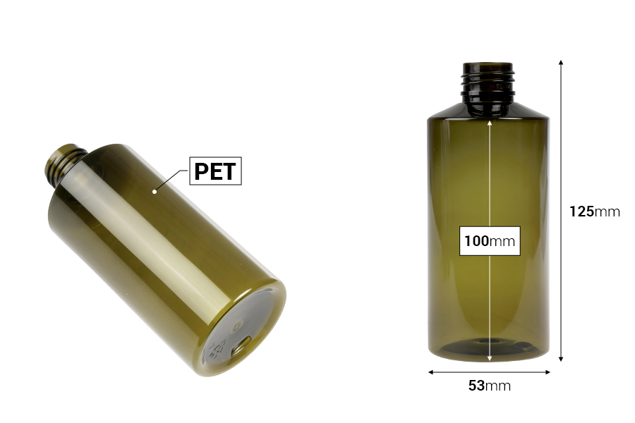 Μπουκάλι PET 200 ml (PP24) σε διάφορα χρώματα Μπουκάλι PET 200 ml (PP24) σε διάφορα χρώματα -εικόνα_διαστάσεις