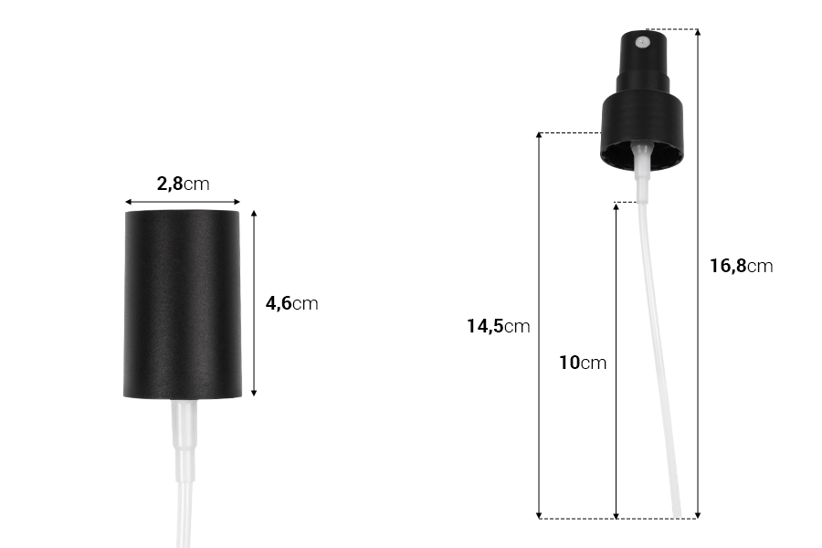 Sprühflasche aus Kunststoff (PET) mit Code Nr. 1276- (10 cm Schlauch)-bildabmessungen