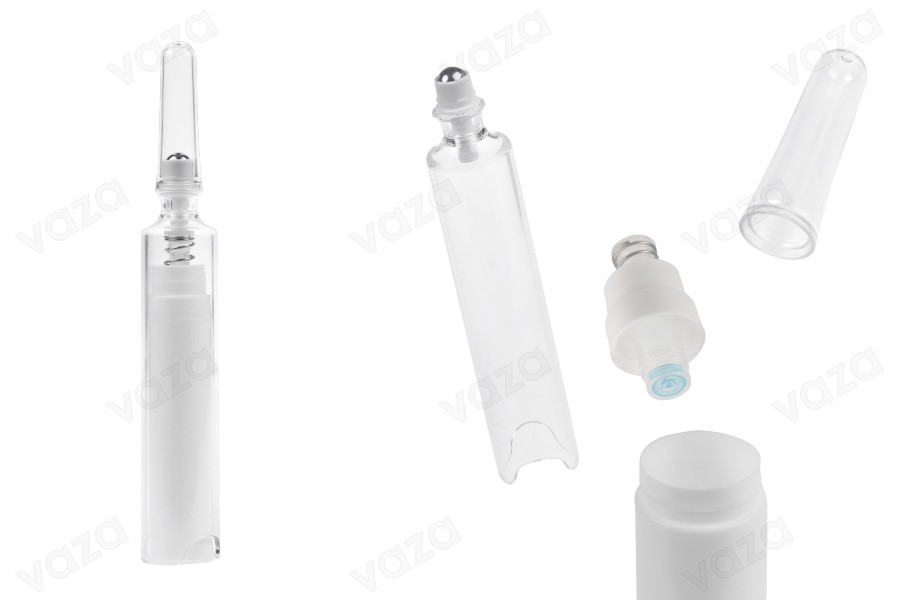 Airless-Flasche 10 ml mit Roll-On für Serum und Verschluss-produktbild