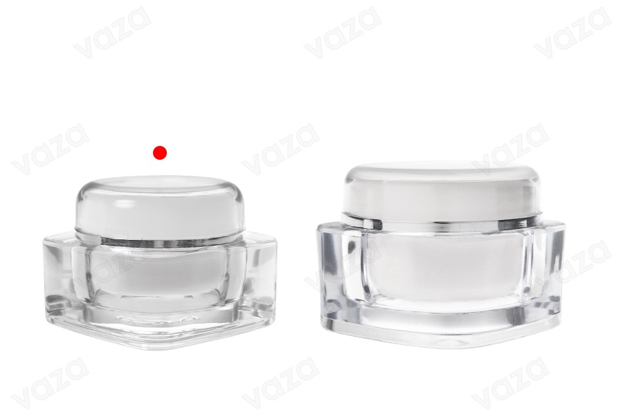 Luxus-Acrylglas 30 ml mit Deckel und Kunststoffdichtung-bildgruppe