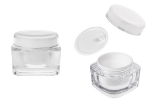 Luxus-Acrylglas 50 ml mit Deckel und Kunststoffdichtung-εικόνα_προϊοντική