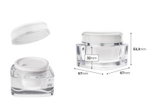 Kavanoz luksoz akrilik 50 ml me kapak dhe vulë plastike-imazh_dimensione