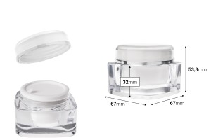 Luxus-Acrylglas 50 ml mit Deckel und Kunststoffdichtung-εικόνα_διαστάσεις