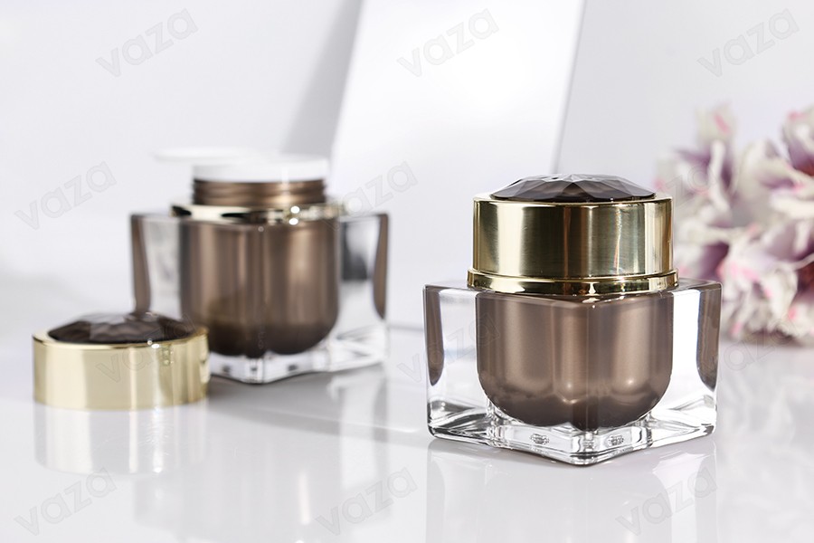 Luxuriöses 30-ml-Acrylglas mit Deckel und Kunststoffdichtung Luxuriöses 30-ml-Acrylglas mit Deckel und Kunststoffdichtung-bildgruppe