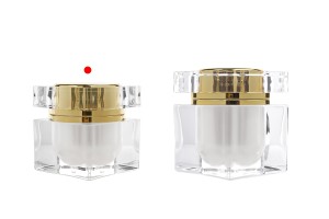 Luxus-Acrylglas 30 ml mit goldenem Deckel und Kunststoffdichtung-εικόνα_σύνθεση