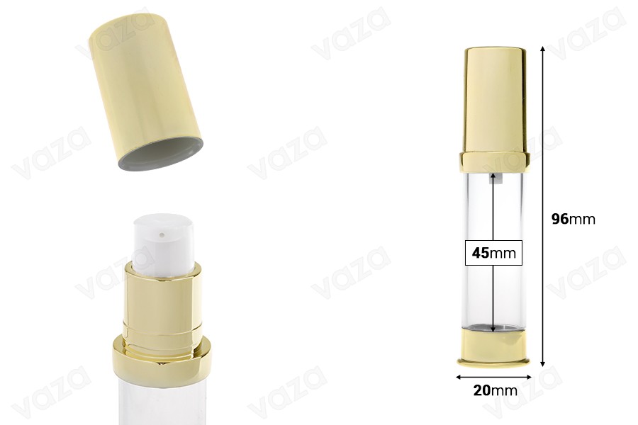 Airless σωληνάριο για κρέμα 10 ml χρυσό / ασημί Airless σωληνάριο για κρέμα 10 ml χρυσό / ασημί-εικόνα_διαστάσεις