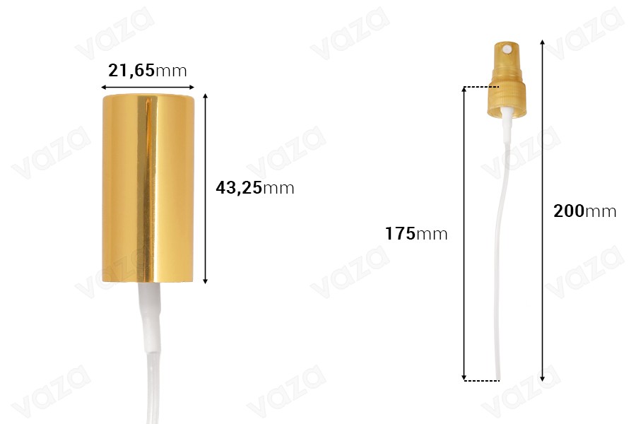 Parfüm Spray Kunststoff mit Aluminium Kappe (PP 18) Parfüm Spray Kunststoff mit Aluminium Kappe (PP 18)-bildabmessungen