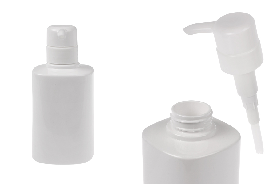 300 ml PET-Flasche in weißer Farbe mit Pumpe (PP32) 300 ml PET-Flasche in weißer Farbe mit Pumpe (PP32)