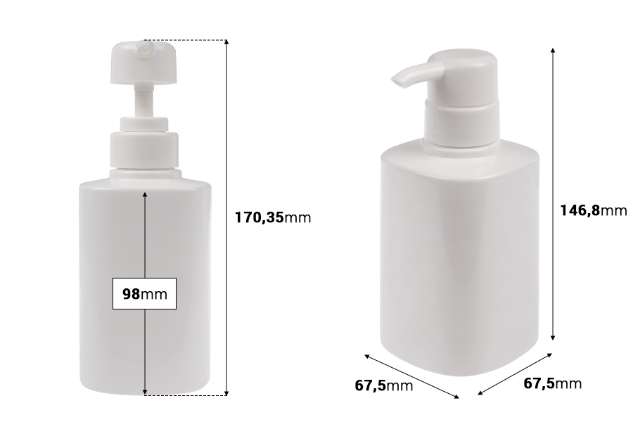 300 ml PET-Flasche in weißer Farbe mit Pumpe (PP32) 300 ml PET-Flasche in weißer Farbe mit Pumpe (PP32)