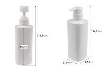 500 ml PET-Flasche in weißer Farbe mit Pumpe (PP32) 500 ml PET-Flasche in weißer Farbe mit Pumpe (PP32)